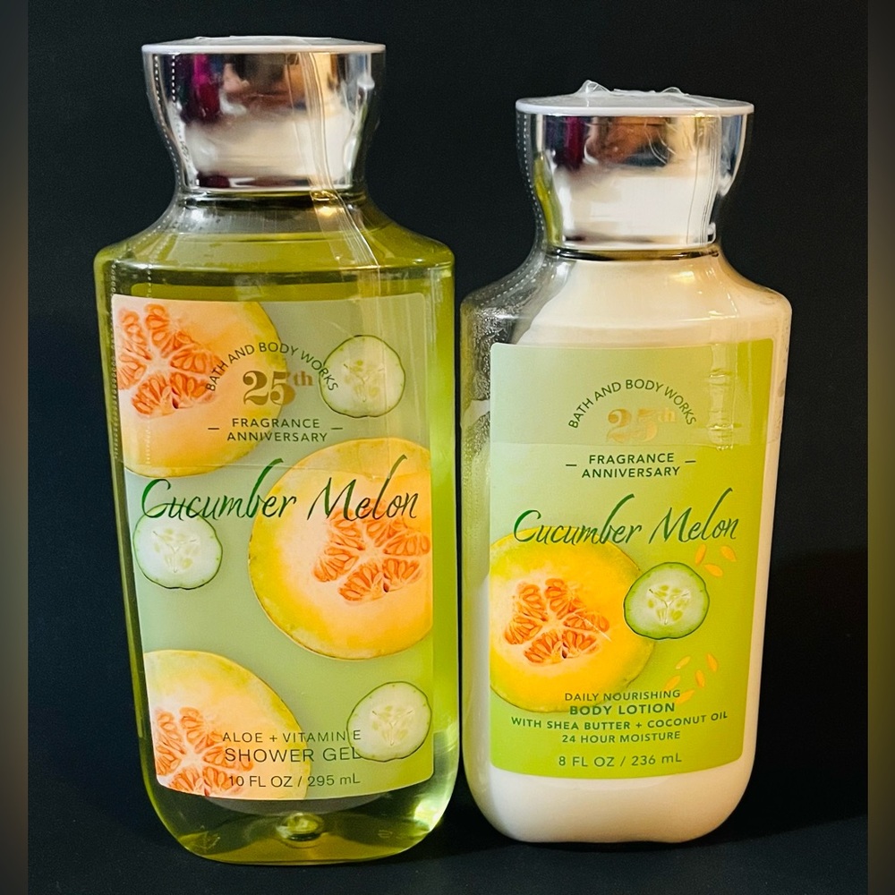 Bath & Body Works Cucumber Melon Shower Gel & Body Lotion 25th Anniversary 2 Set